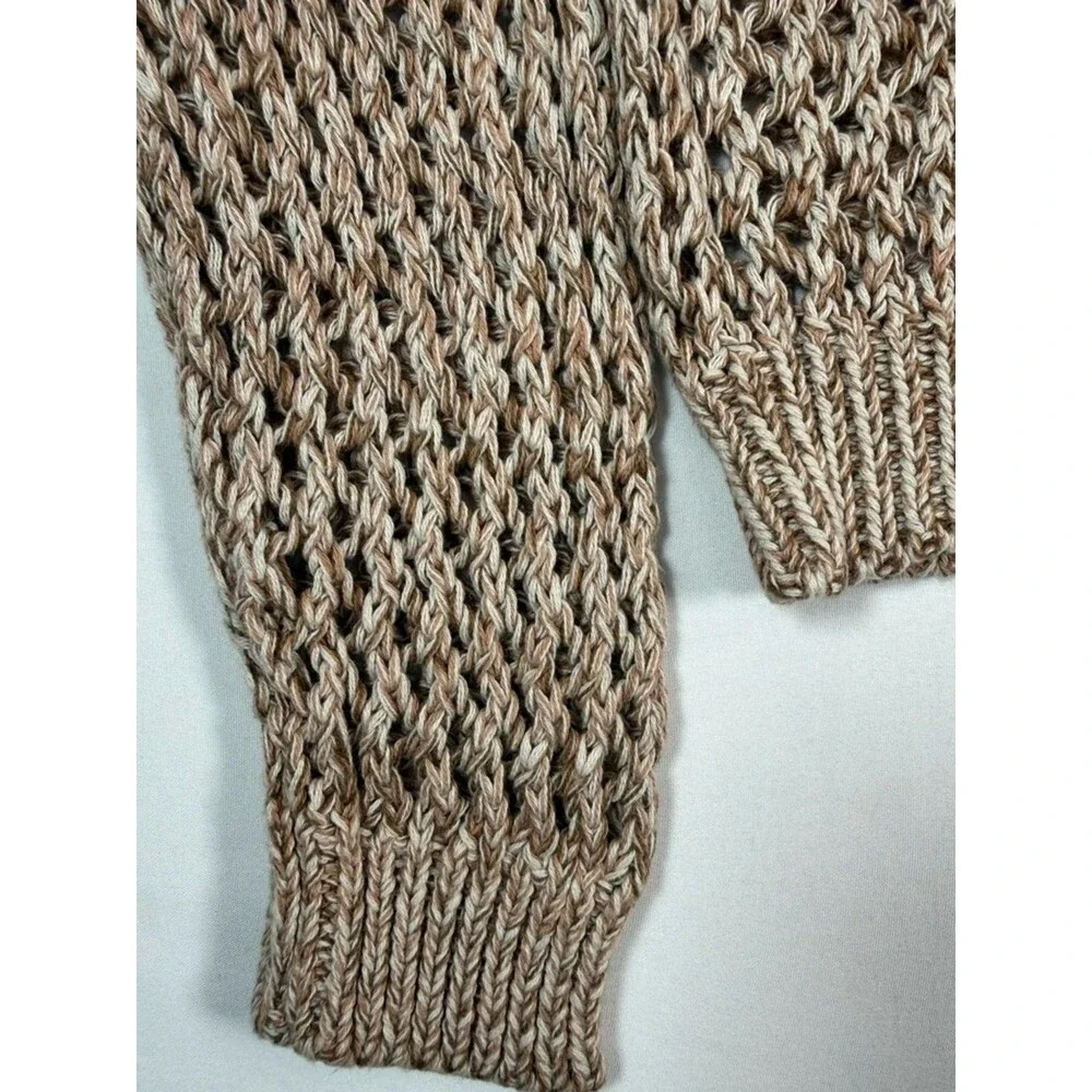 JESSICA‎ SIMPSON Girls Sweater 6X Open Knit Cropped Neutral Boho Cottagecore